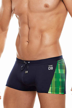 Tribe Navy/Green 08 Highland-Fling Swim Trunk thumbnail 1