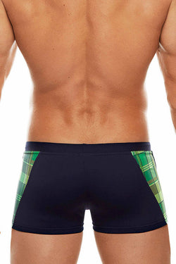 Tribe Navy/Green Highland-Fling Swim Trunk thumbnail 3