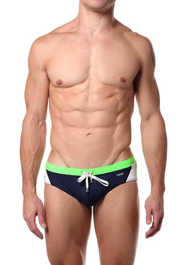 Tribe Navy/Lime Caribbean Low-Rise Brief thumbnail 1