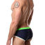 Tribe Navy/Lime Oceanic Low-Rise Swim Brief