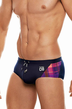 Tribe Navy/Pink 08 Highland-Fling Swim Boy-Brief thumbnail 1