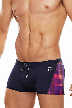 Tribe Navy/Pink 08 Highland-Fling Swim Trunk thumbnail 1