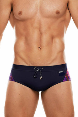 Tribe Navy/Pink Highland-Fling Swim Boy-Brief thumbnail 2