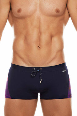 Tribe Navy/Pink Highland-Fling Swim Trunk thumbnail 2