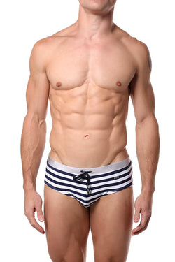 Tribe Navy/Silver Riviera-Shimmer Swim Boy-Brief thumbnail 1