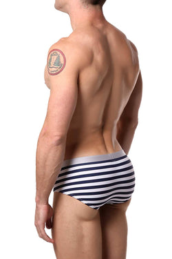 Tribe Navy/Silver Riviera-Shimmer Swim Boy-Brief thumbnail 2
