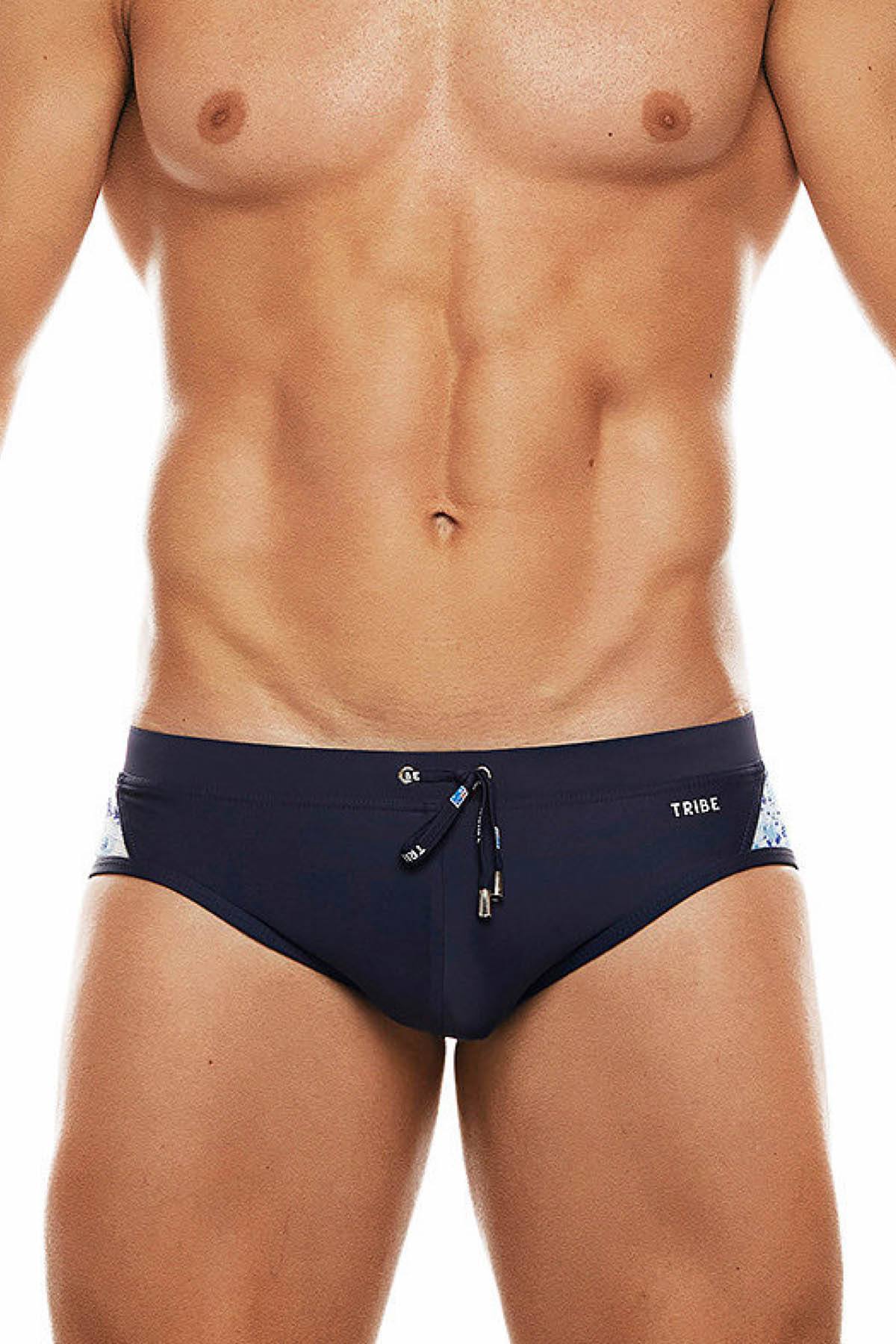 Tribe Navy/White Bora Bora Low-Rise Swim Brief