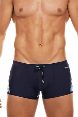Tribe Navy/White Bora Bora Swim Trunk thumbnail 2