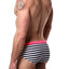 Tribe Navy/White/Pink Riviera-Sunset Low-Rise Swim Brief