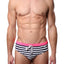 Tribe Navy/White/Pink Riviera-Sunset Low-Rise Swim Brief