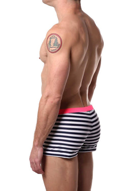 Tribe Navy/White/Pink Riviera-Sunset Swim Trunk thumbnail 2