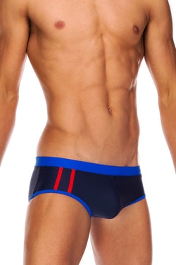 Tribe Navy & Cobalt Indian Swim Boy Brief thumbnail 2