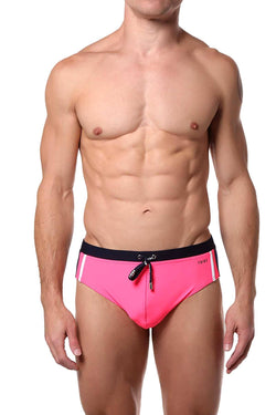 Tribe Pink/Navy/White Capri Low-Rise Swim Brief thumbnail 1