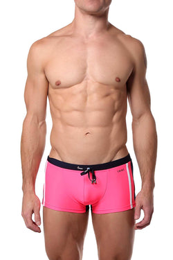 Tribe Pink/Navy/White Capri Swim Trunk thumbnail 1