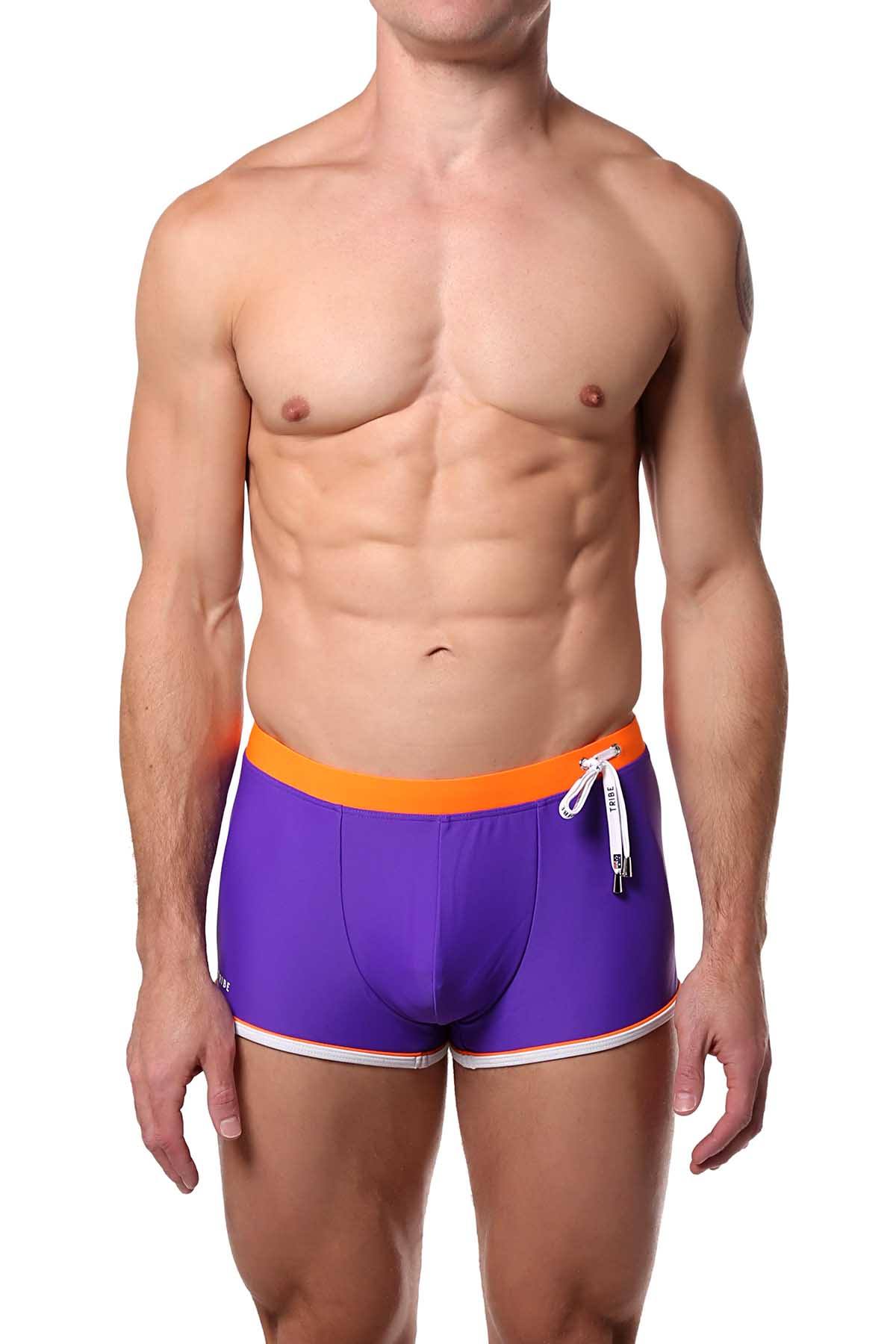 Tribe Purple/Orange Oceanic Swim Trunk