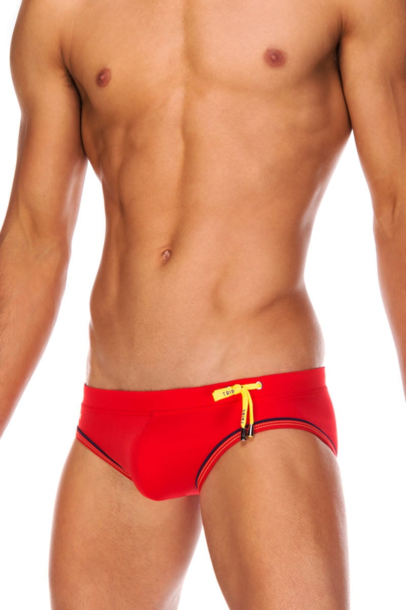 Tribe Red Arctic Lo Rise Swim Brief