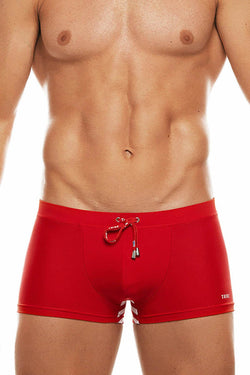 Tribe Red/White Saint Tropez Swim Trunk thumbnail 2