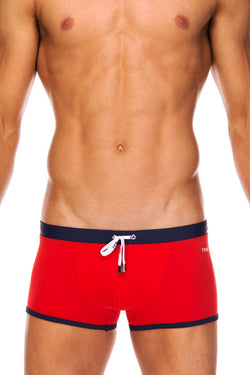 Tribe Red & Navy Atlantic Swim Trunk thumbnail 2