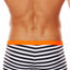 Tribe White/Black/Orange Riviera-Sunset Swim Trunk