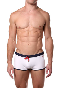Tribe White/Navy Atlantic Swim Trunk thumbnail 1