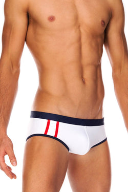 Tribe White & Navy Indian Swim Boy Brief thumbnail 2