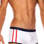 Tribe White & Navy Indian Swim Trunk
