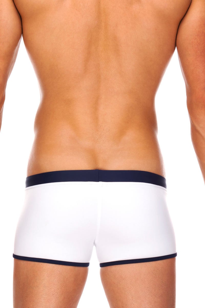 Tribe White & Navy Indian Swim Trunk