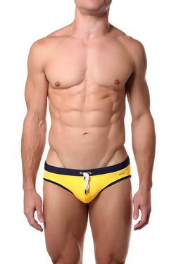 Tribe Yellow/Navy Atlantic Low-Rise Swim Brief thumbnail 1