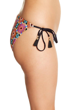 Trina Turk Golden Medallion Side Tie Bikini Bottom in Multicolor thumbnail 4