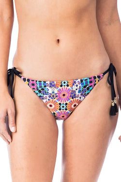 Trina Turk Golden Medallion Side Tie Bikini Bottom in Multicolor thumbnail 2