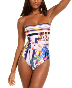 Trina Turk Strapless Floral Print One-piece Swimsuit Multi thumbnail 1