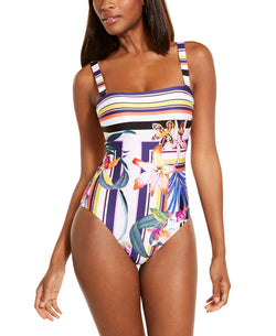 Trina Turk Strapless Floral Print One-piece Swimsuit Multi thumbnail 4