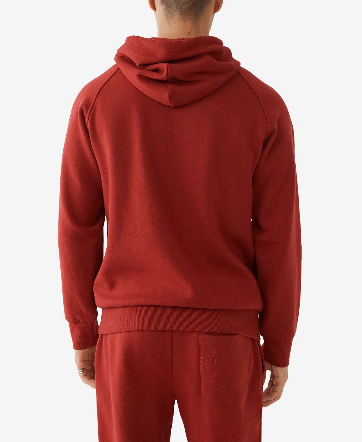 True Religion Buddha Logo Pullover Hoodie Red Dahlia