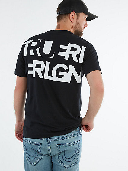 True Religion Men's TR Letter Tee black