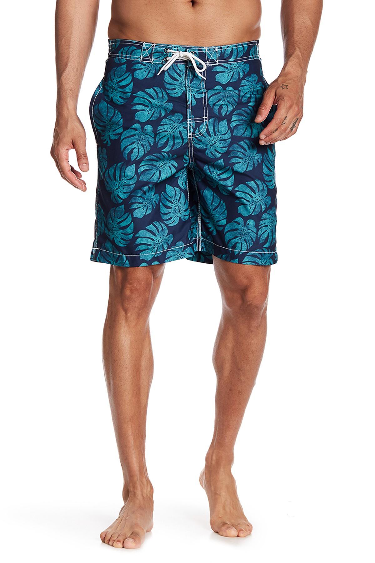 Trunks Surf & Swim Co. Marine/Sea-Green Palmetto 8.5" Swim Trunk