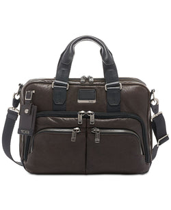 Tumi Alpha Bravo Slim Briefcase Dark Brown Smooth thumbnail 1