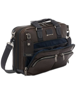 Tumi Alpha Bravo Slim Briefcase Dark Brown Smooth thumbnail 3