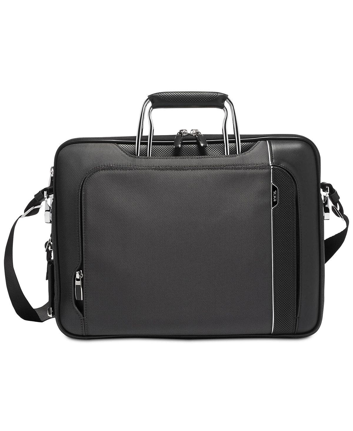 Tumi Hannover Slim Briefcase Silver