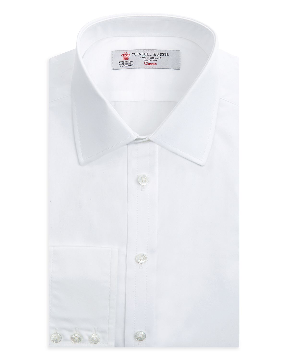 Turnbull & Asser Poplin Classic Fit Dress Shirt White