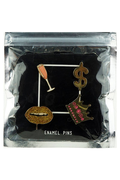 TwelveNYC Bling Enamel Pin 4-Pack
