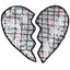 TwelveNYC Gold/Silver Drip-Lip/Broken-Heart 2-Pc Sequined Adhesive Patches
