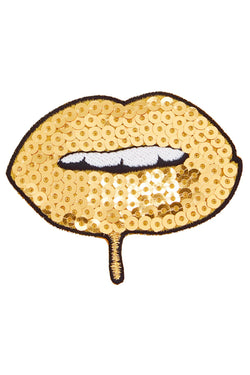 TwelveNYC Gold/Silver Drip-Lip/Broken-Heart 2-Pc Sequined Adhesive Patches thumbnail 3