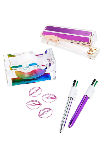 TwelveNYC Iridescent-Purple Desk Set