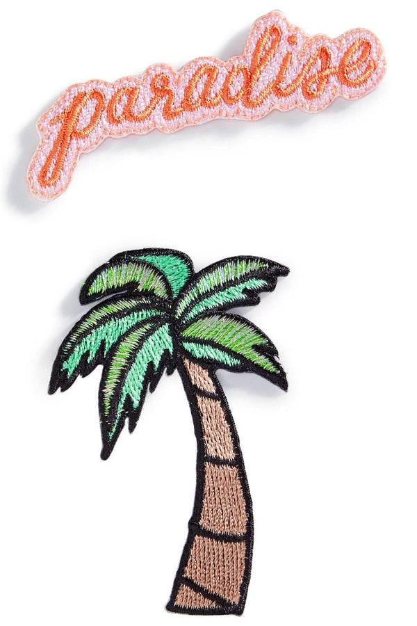 TwelveNYC Paradise Embroidered Adhesive Patch 2-Pack