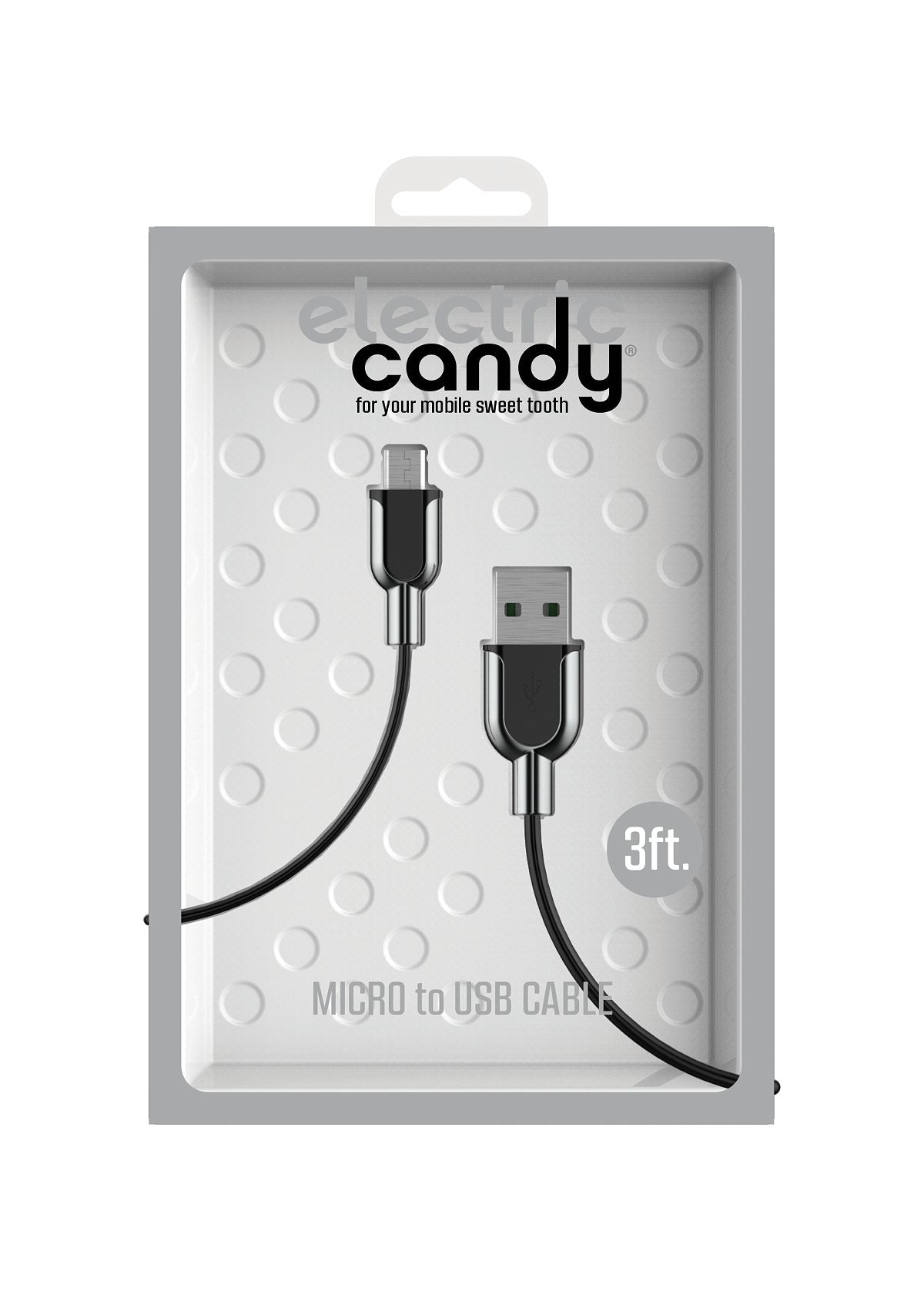 Tzumi Electric Candy Micro-usb Charging Cable Black/Silver