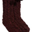 UGG Pom Pom Fleece Lined Socks in Port