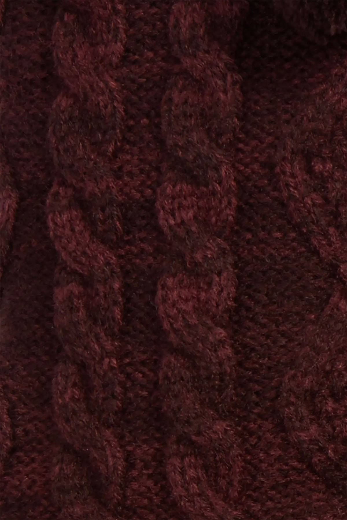 UGG Pom Pom Fleece Lined Socks in Port