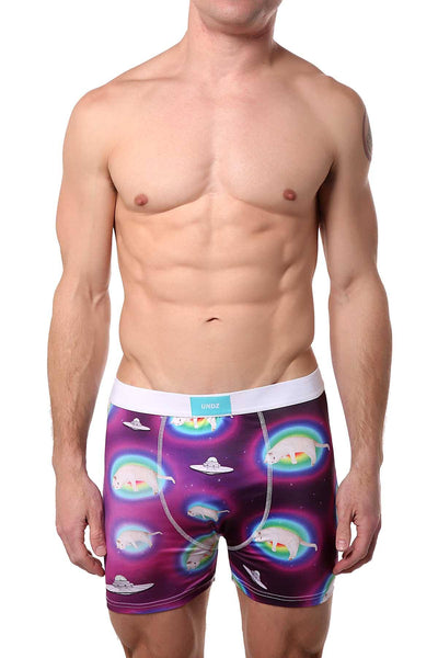 UNDZ Purple Space-Cat Boxer Brief