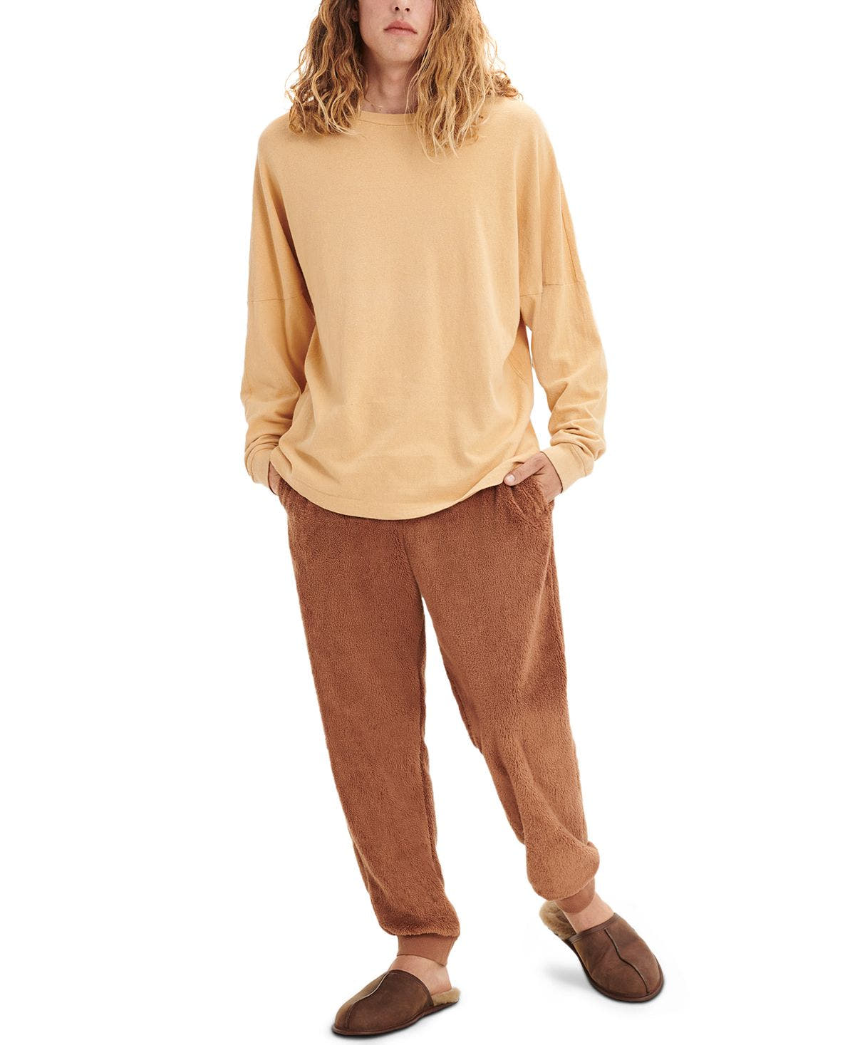 Ugg Lionel Fleece Pajama Joggers Cedar Bark