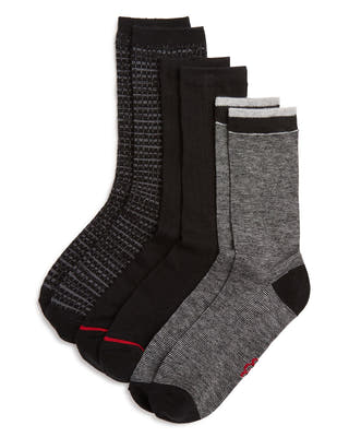 Ugg crew Socks Gift Box Set Of 3 Black Multi